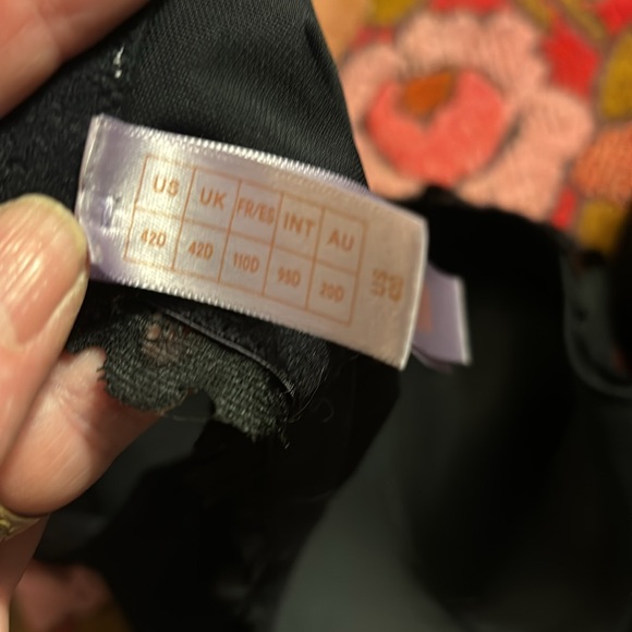 Savage X Fenty Lace Underwire Bra Size 42D Black - Picture 6 of 8